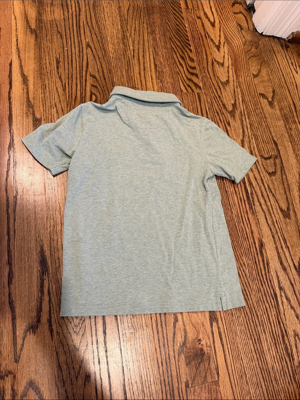 Boys Johnnie-O Heather Sage Green Polo Shirt with Chest Pocket size 7